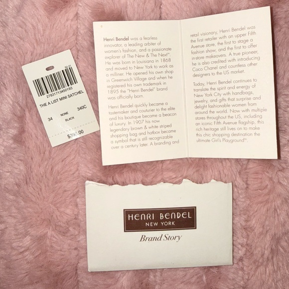 Henri Bendel A-List Black Leather Mini Satchel (NWT) - Picture 8 of 9
